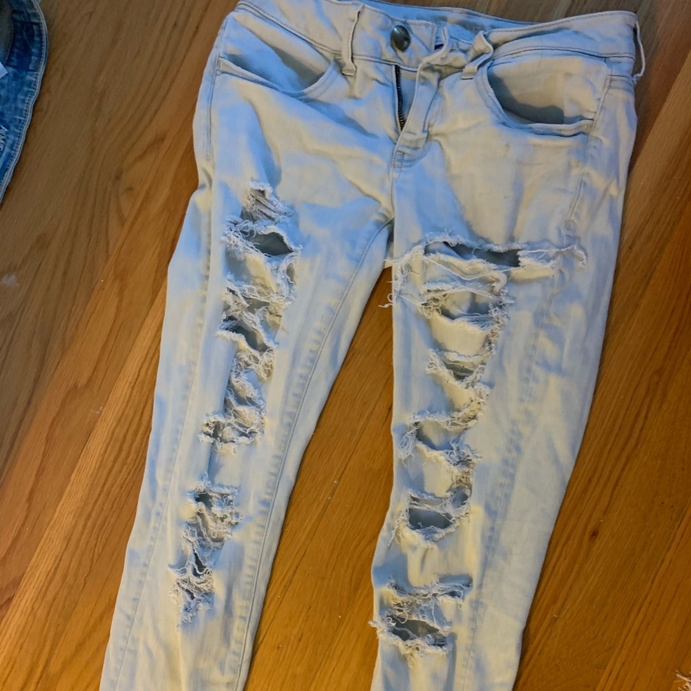 light wash ripped jeans